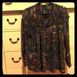 Dolan floral chiffon tunic